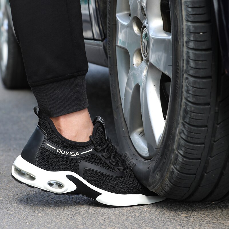 Xiaomi – chaussures de sécurité légères à coussin et bout en acier pour hommes, baskets de travail Anti-écrasement, respirantes, en maille, bottes industrielles