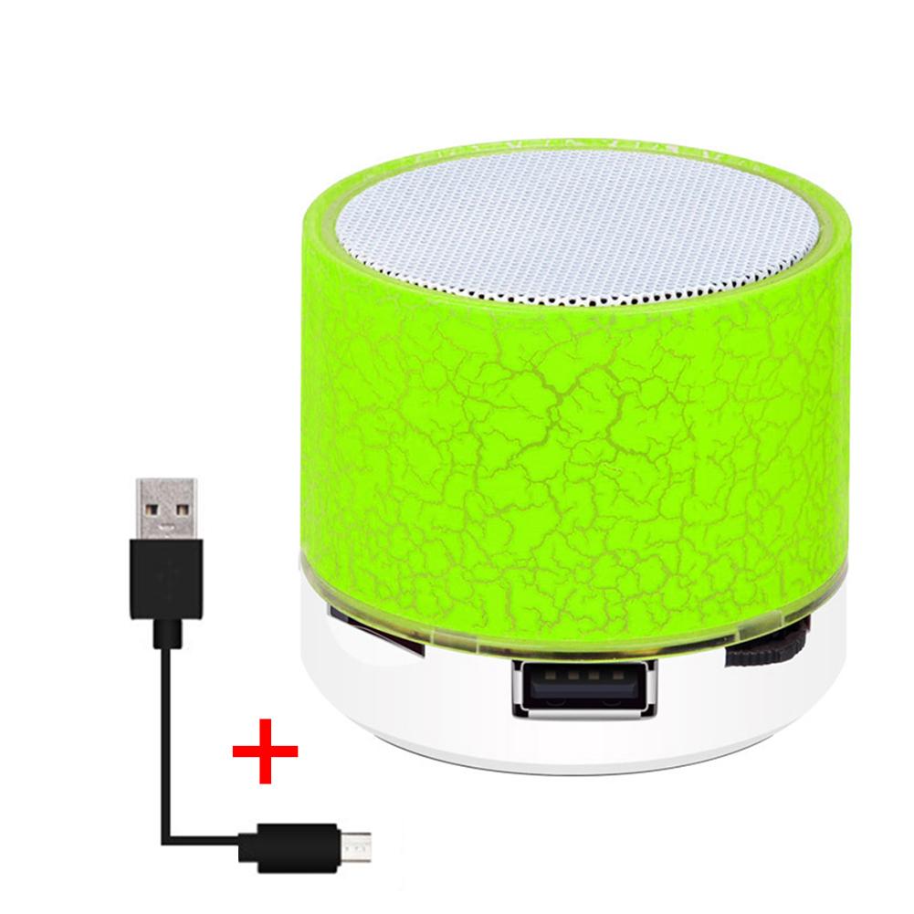 Draadloze Bluetooth Kleurrijke Licht Kleine Crack Sound Speaker Audio Mobiele Telefoon Mini Subwoofer Ondersteuning Tf Card / U Disk/aux: Grass  Green