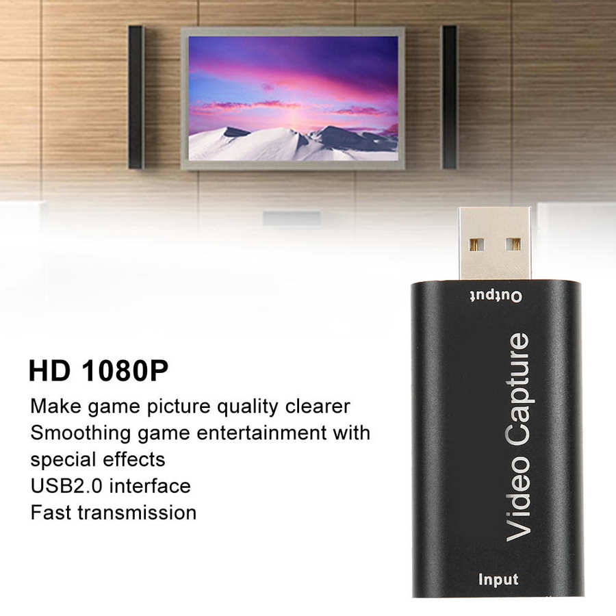 Capture card usb 2.0 hdmi hd video bärbara datortillbehör för liveinspelning / obs