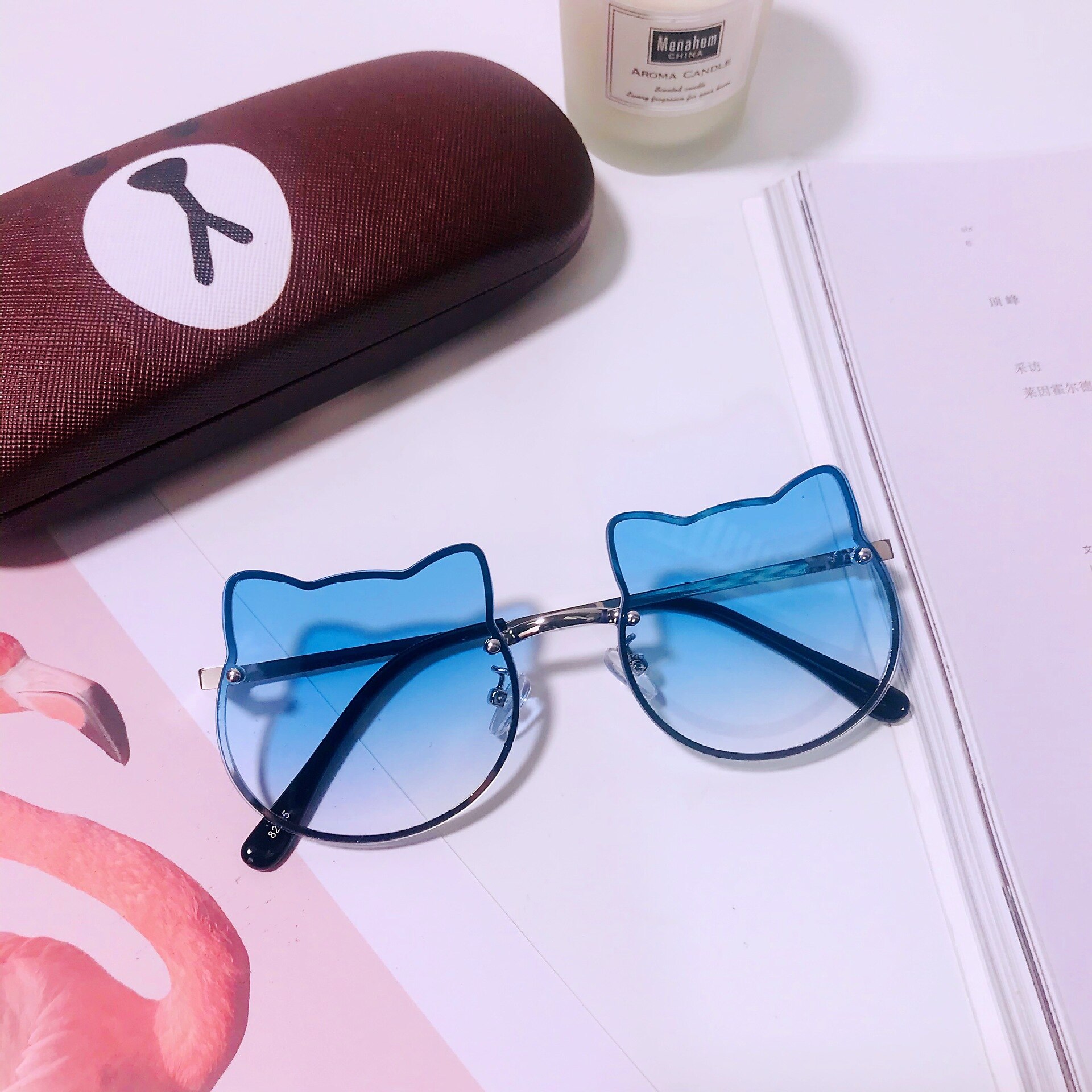 Kt stelløse børn baby solbriller børne solbriller kt børn solbriller pige solbriller: Blå