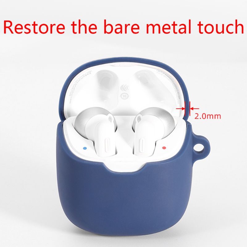 Silikon skyddsskal skal anti-fall hörlursfodral för jbl tune 220 tws trådlösa bluetooth hörlurar tillbehör