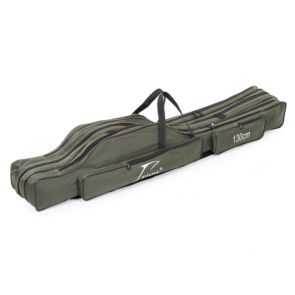 100/130/150cm Portable Folding Fishing Rod Carrier Canvas Fishing Pole Tool Storage Bag Case Fishing Gear Tackle Fishing Rod Bag