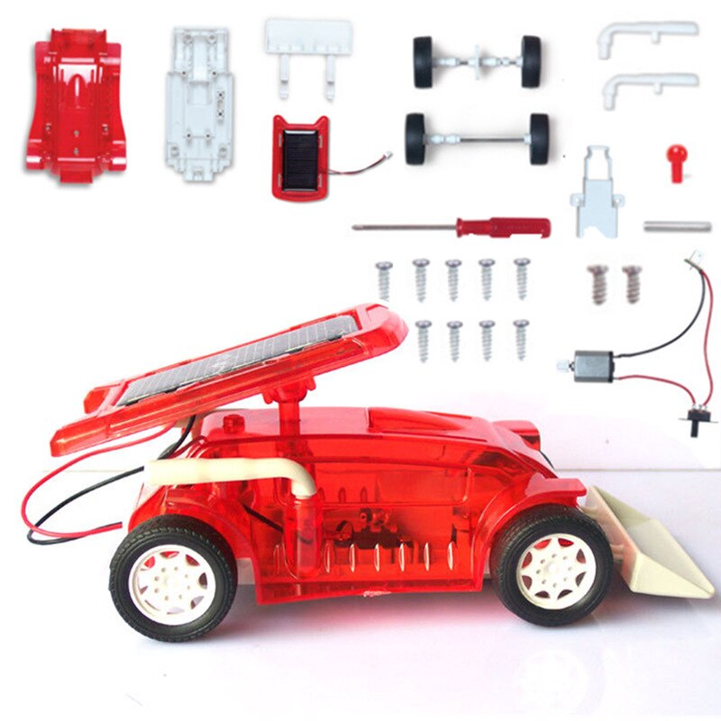 DIY solar car Solar DIY Toys Educational Toys Red color car toy