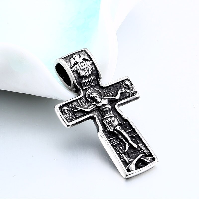 Kristus jesus anheng halskjede mann 316l rustfritt stål krysskjede menn smykker religiøse smykker