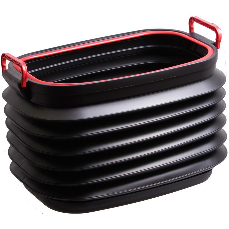 HiMISS 37L Car Styling Folding Tidying Bucket Storage Box Collapsible Rear Auto Trunk Organizer