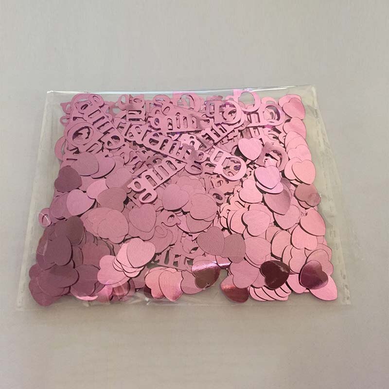 CHRISTENING Confetti Pink or Blue Ideal Table Decorations Boy or Girl Heart Metallic Glitter Foil Sequins Wedding Festival Party