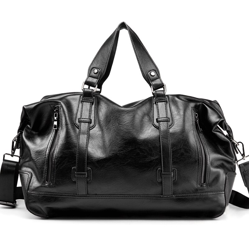Bolsos de viaje para hombre, Maleta impermeable de equipaje, bolso de lona de gran capacidad, informal, de cuero de alta capacidad, novedad de: Default Title