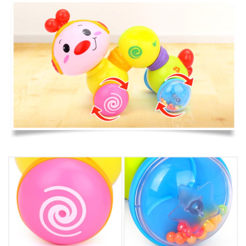 Musical Toys for Baby 13-24 months Early Learning Educational Baby Toys Press Crawl Inchworm Music worm press Children toys