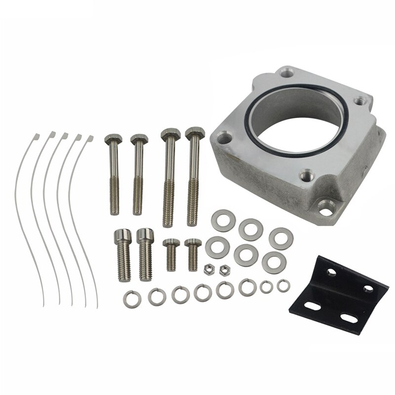 Front Facing Intake Manifold Throttle Body Adaptor Kit Throttle Plate PQY-TBS61 for R33 RB25DET Skyline