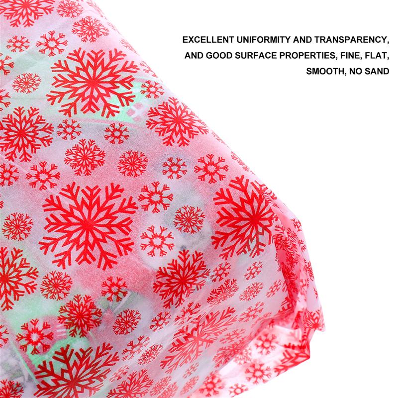 4 Packs Wrapping Paper Christmas Series Snowflake Thin Tear-Resistant Wrapper Tissue Paper for Craft
