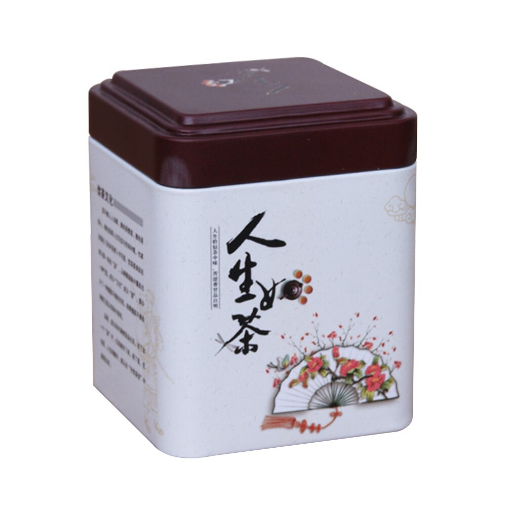 Mini Tin Storage Box Small Coffee Tea Caddy Storage Jar Square Sealed Tea Leaves Iron Packing Box Chinese Style Container Cans: G