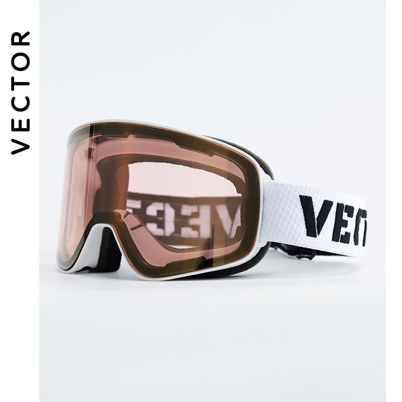 VECTOR Ski-Gafas de esquí de doble capa UV400, con protección UV antiniebla, gafas de esquí grande, gafas de Snowboard para hombre y mujer