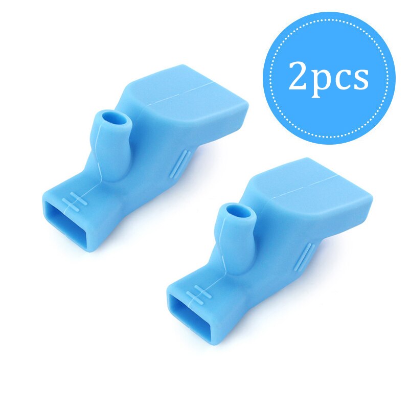3/2/1pc Kitchen Sink Faucet Extender Rubber Elastic Nozzle Guide Children Water Saving Tap Extension For Bathroom Accessories: 2pc Blue