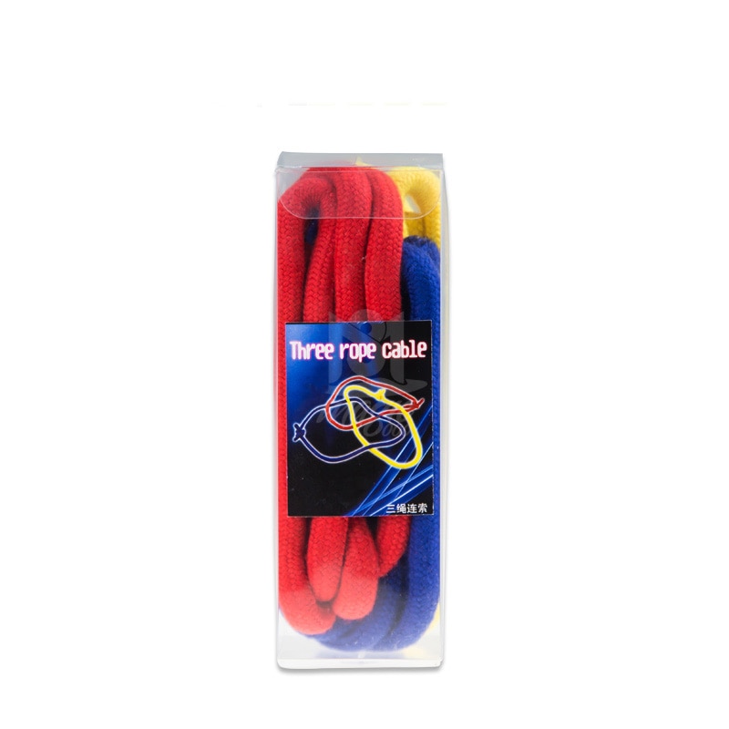 Precision Packaging Three Strings Three Color Linking Ropes Magic Trick Red Yellow Blue Rope Magic Props Close-Up Funny