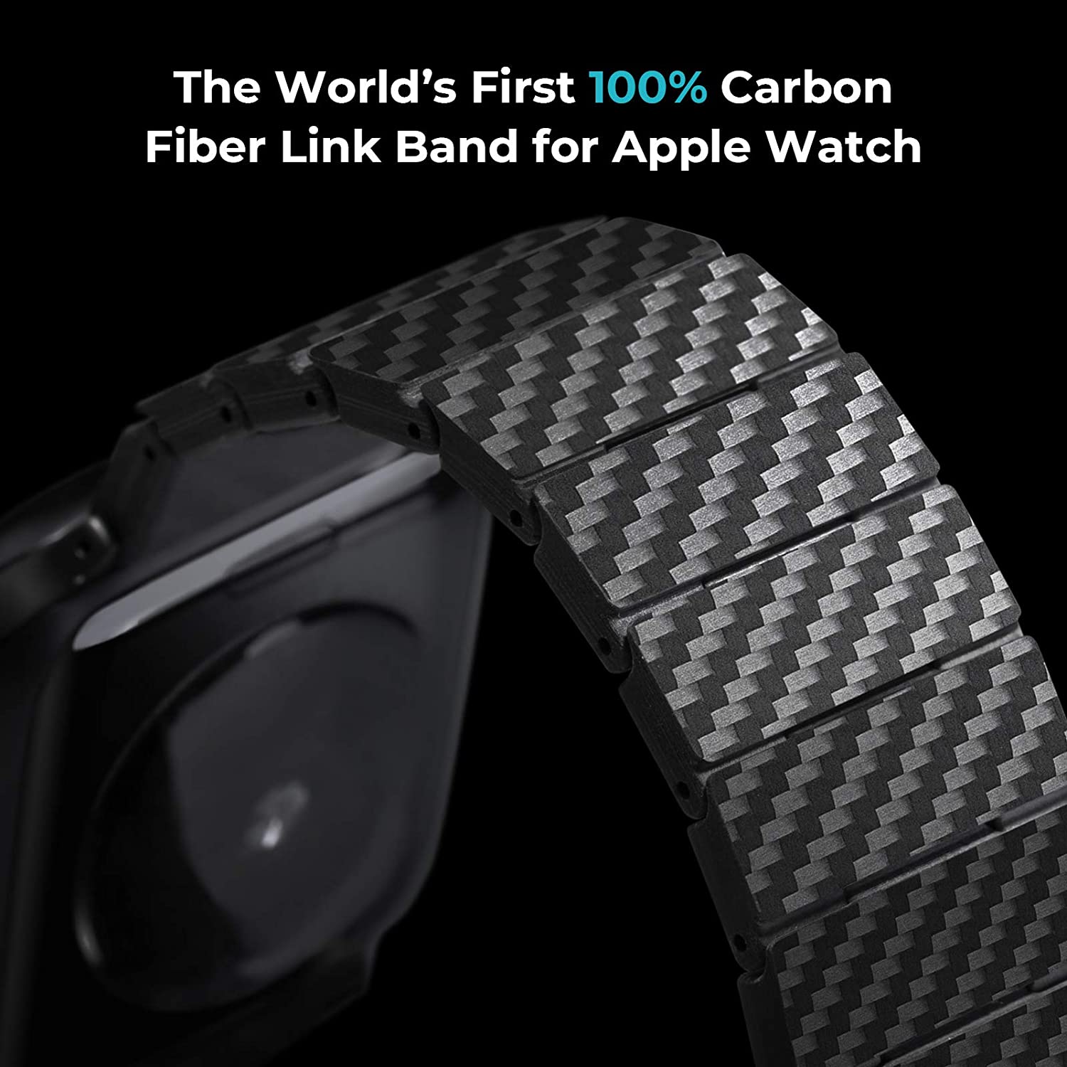 Pulseira de fibra de carbono para apple watch band 45mm 41mm 44mm 40mm 42mm 38mm pulseira de ligação leve cinto iwatch série 5 4 3 6 se 7