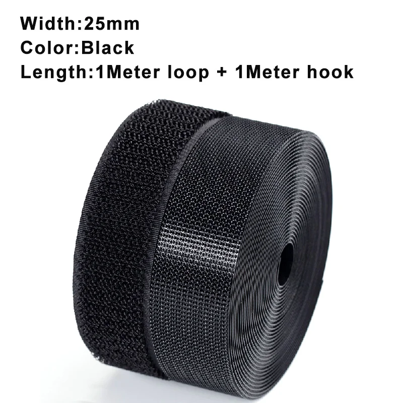 1 M/Pairs Naaien Klittenband Tape Strips Niet-klevende Sluiting Tape Stof Nylon Sticky Strips Voor Kleding DIY Ambachten 20-100mm: Goud