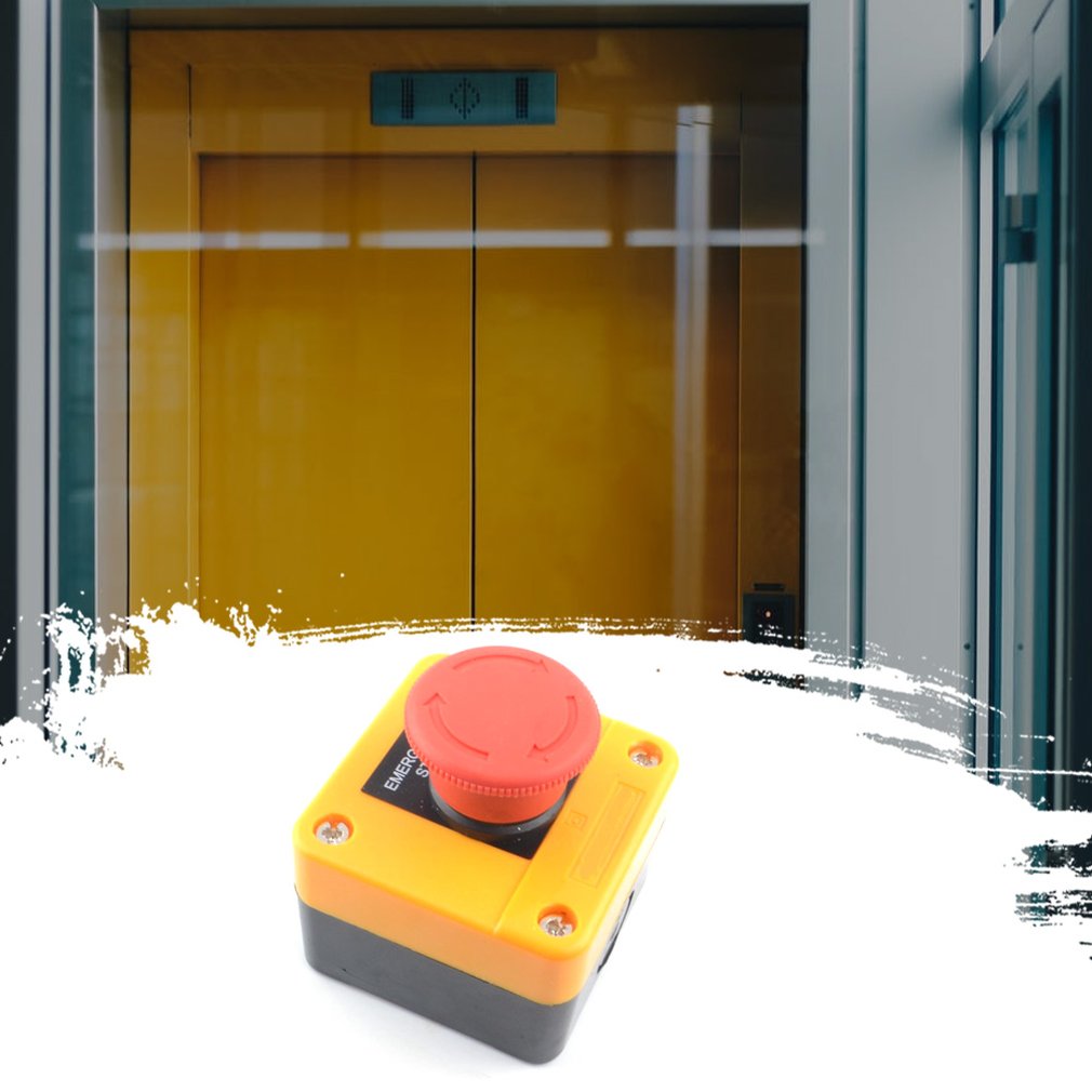 Pit elevator emergency stop switch stop ST0P stop switch button box normally open and normally closed NO+NC