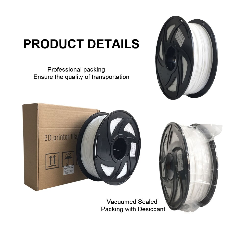 groß 2 Rollen 3D Drucker Filament 1KG 1,75mm PLA drucken 3D Drucker Teile Kunststoff weiß Schwarz Gelb verrotten Farbe