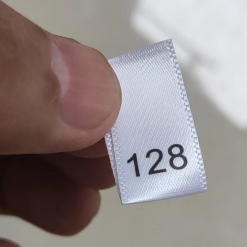 50 stks Satijn Maat Label voor baby 74 80 86 92 98 104 110 116 122 134 140 146 152 158 164 170 Print Sizing Labels: Transparant