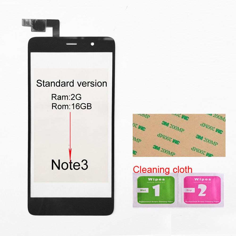 Touch screen Für Xiaomi Redmi Hinweis 1/2/3/4 Touch Screen Digitizer Sensor Glas Panel Ersatz: Note3 Black