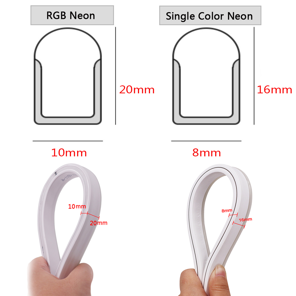 Enseigne au néon étanche avec télécommande, bande lumineuse flexible, ULau néon, SMD 220, 5050, RVB, 80LED/m, 2835 LED/m, 120 V