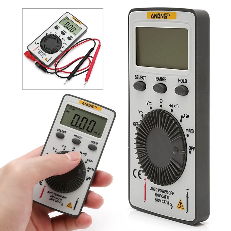 AN101 Pocket Digitale Multimeter Backlight AC/DC Automatische Draagbare Meter