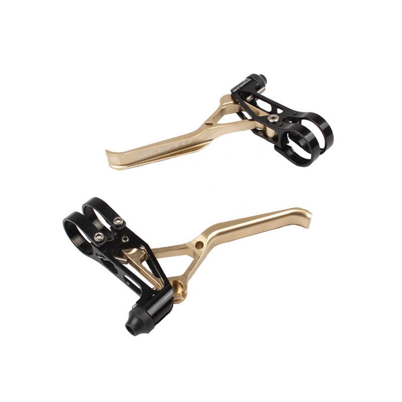 Litepro Fahrrad Bremshebel LP Ultraleicht 64g CNC Aluminium Legierung V Brems Griff Hebel für Faltrad Rennrad kleine Rad: Champagner Schwarz
