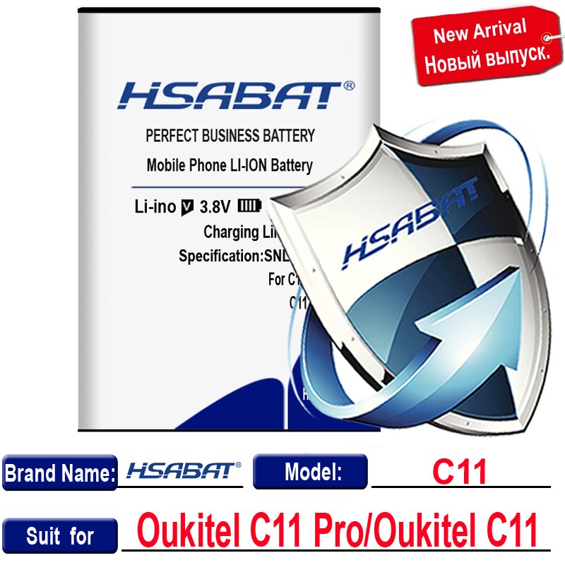 HSABAT-Batería de 3200-5100mAh para Oukitel U22, para Oukitel C3 / C5 C5 Pro / C11 C11 Pro / U7 Plus / U7 Pro / C8: for Oukitel C11
