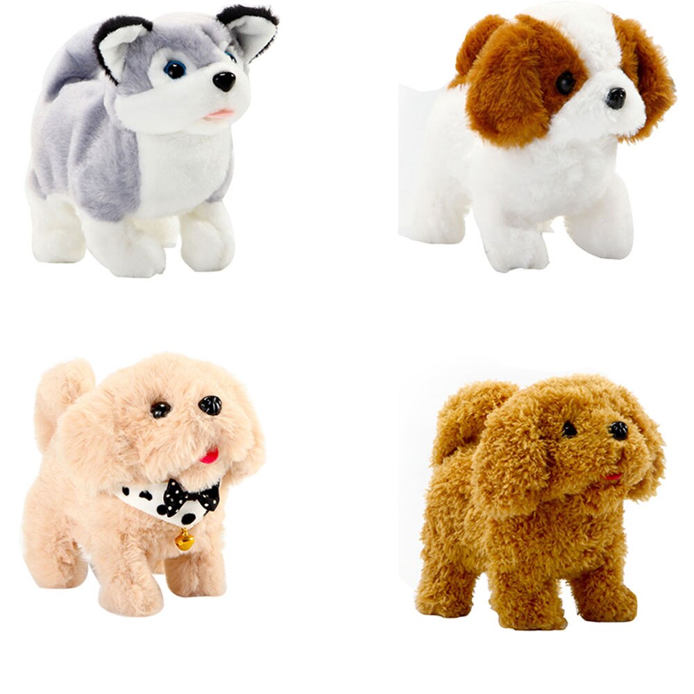 Nuevas mascotas electrónicas Robot perro caminar juguete interactivo con cuerda de nido para niños de cumpleaños