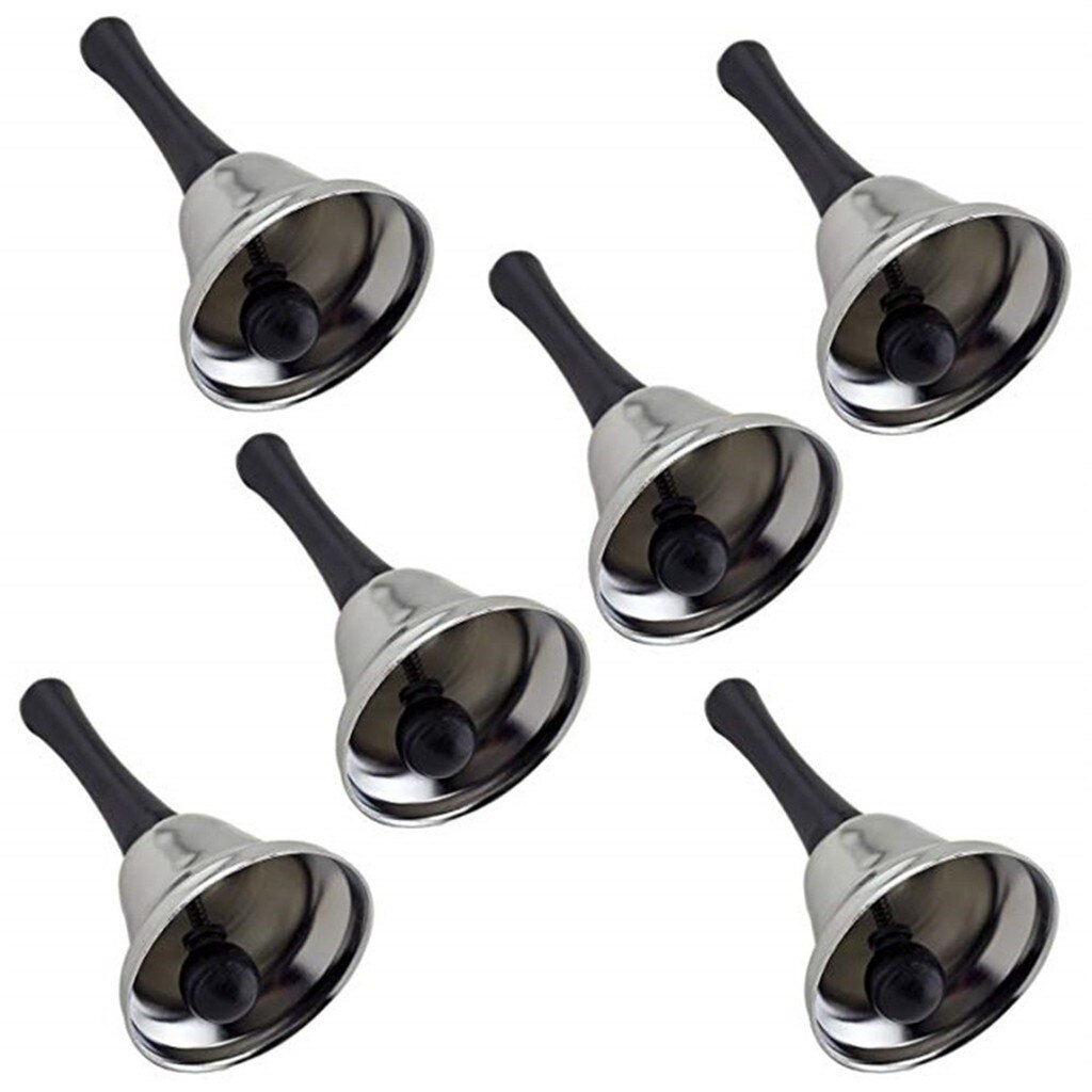 Dinner Silver Steel Hand Bell Noble Reception Party Loud Call Bell Alarm The Old Man Called the Bell Festival Supplies