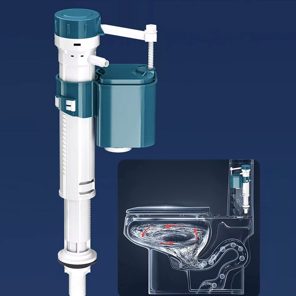 Verstelbare vulklep voor toiletreservoir stille dubbele spoeling toilet vlotterklep vervanging bodemsifon waterreservoir inlaatklep