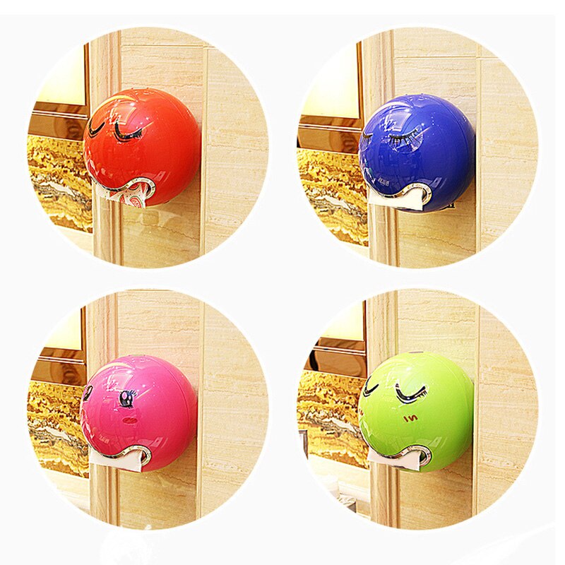 Tissue Box ABS Cute Ball Paper Box Hygienic Paper Storage Container Living Room Bathroom UD88