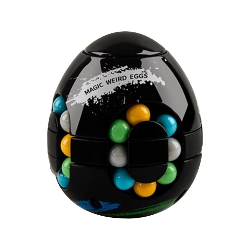 B2EB Colorful Bead Puzzle Cube Gyro Activity Center Teaching Tangram Interactive Toy: Black