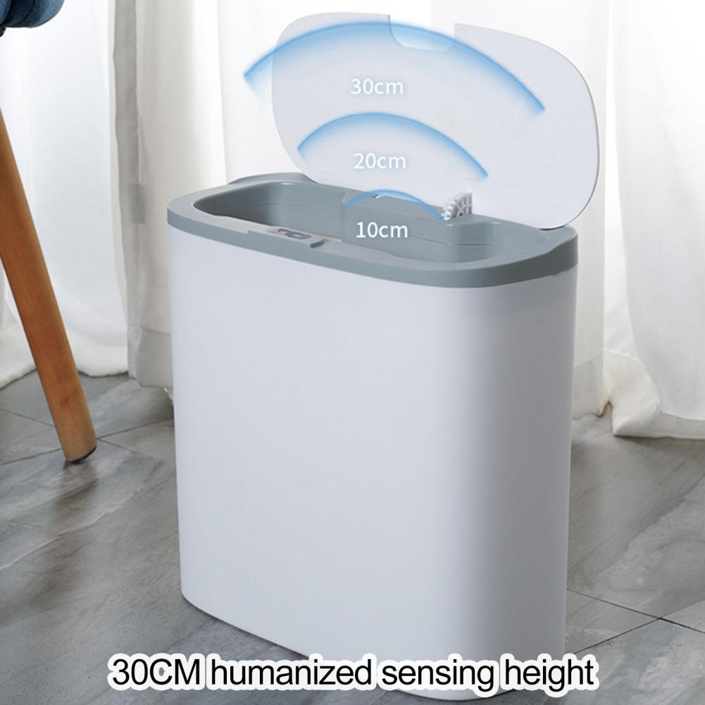 Wall Mounted Electric Trash Can Motion Sensor Garbage Basket with Lid Smart Intelligent Induction Trash Can for Kitchen Bathroom