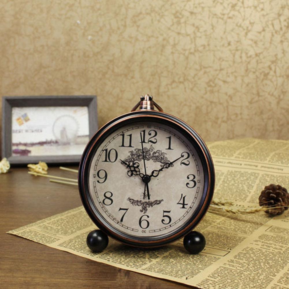 Reloj despertador Retro Vintage, reloj de escritorio silencioso, sin tic-tac, con batería