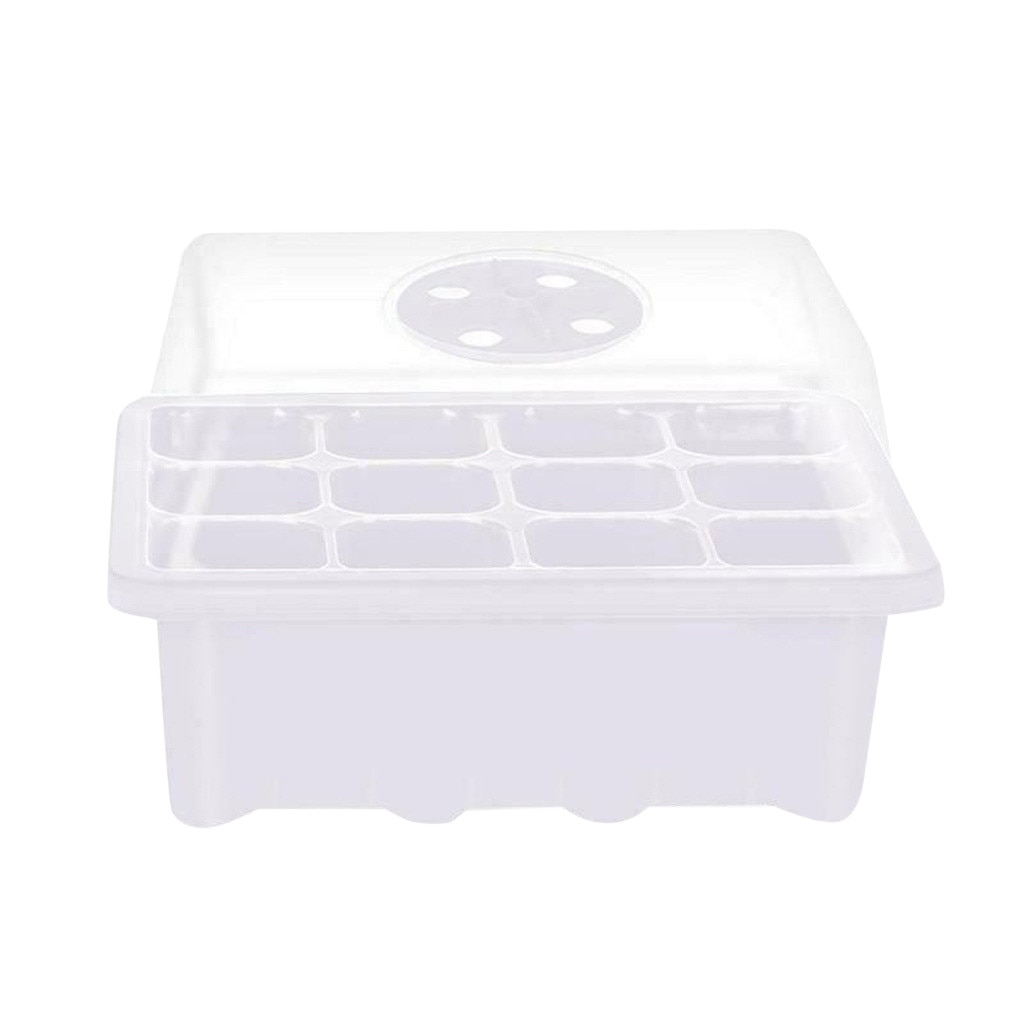 12 trous plante graine pousse boîte pépinière semis démarreur jardin cour plateau Germination chaude Propagation Clone démarreur Pad jardin: C