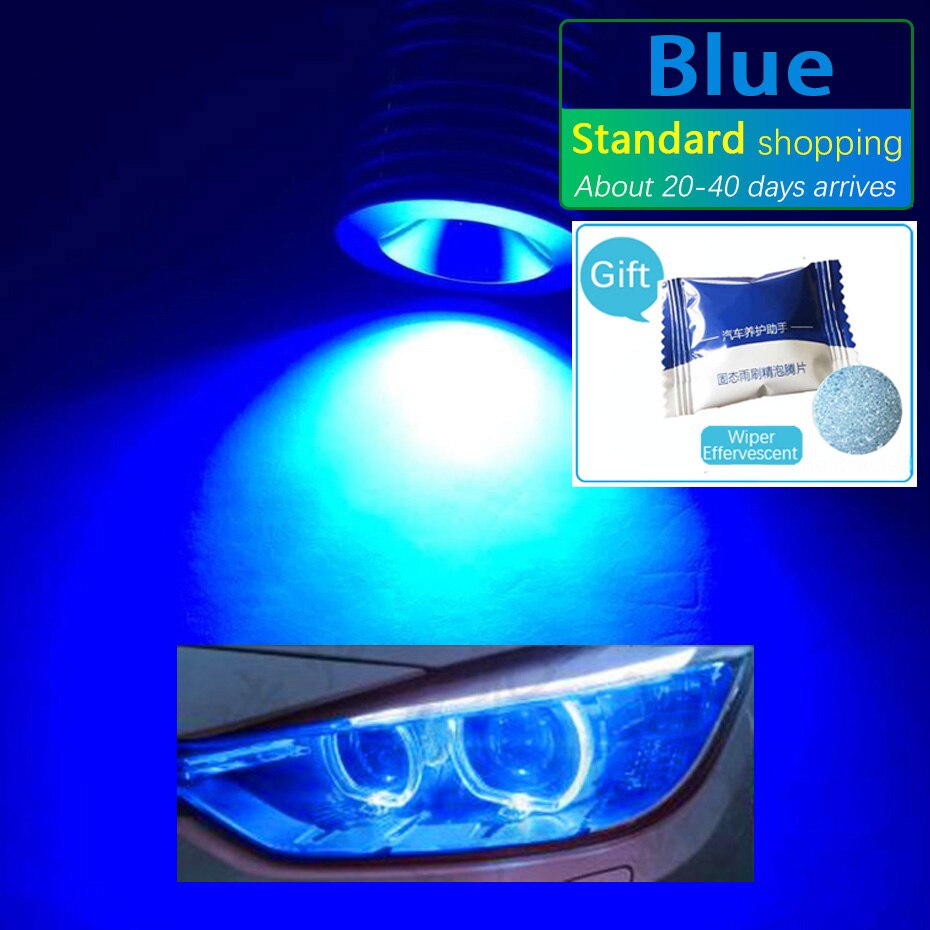 10W LED Winkel Augen Marker Lichter Fehler Kostenlos Für BMW E39 M5 E53 X5 E60 M5 E61 E63 e64 M6 E65 E66 E83 X3 E87 525i 530i xi: Blau 1Paar-Standard