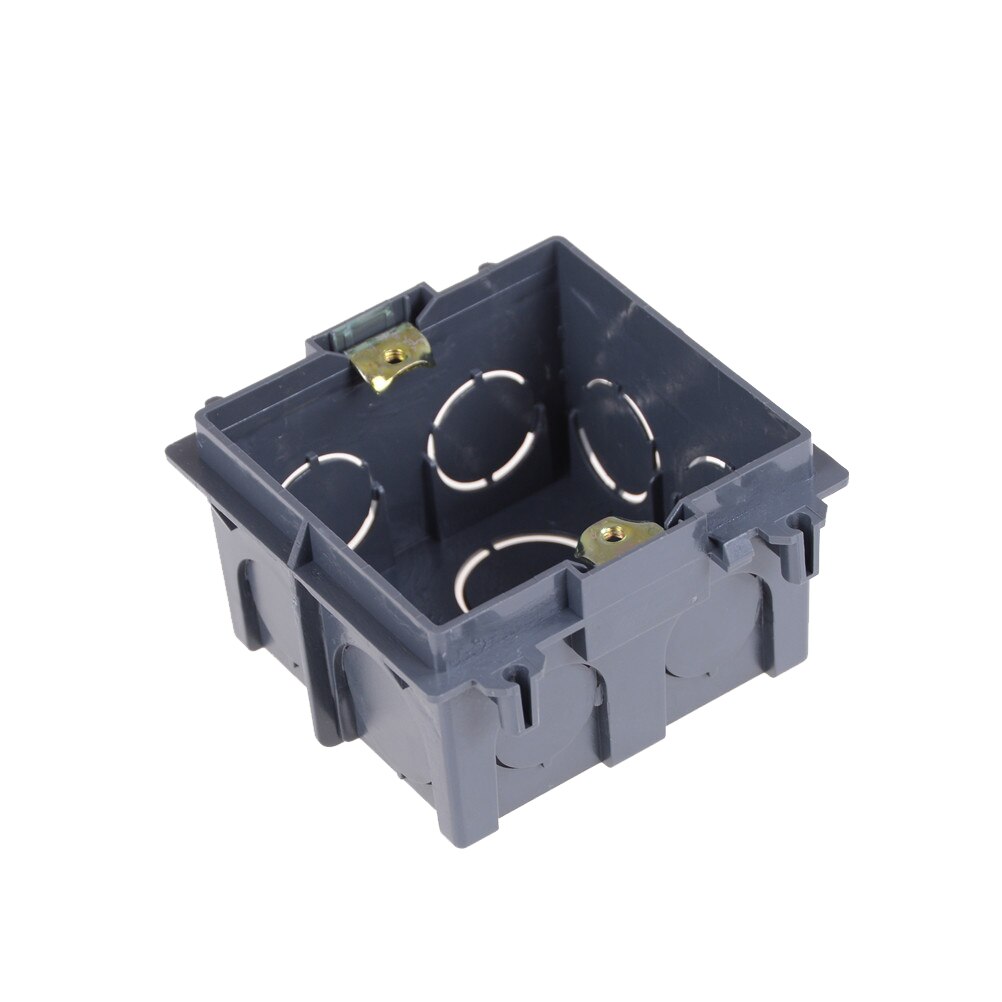1PCS Plastic Wall Plate Wall Mount Junction Box Type 86 Switch Cassette Outlet Wall Switch Box,enclosure Flush Box Black