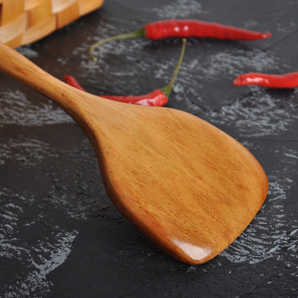 Cooking Utensils Dinner Long Wooden Cooking Rice Spatula Scoop Kitchen Utensil Non-stick Hand Wok Shovel Dec 30th