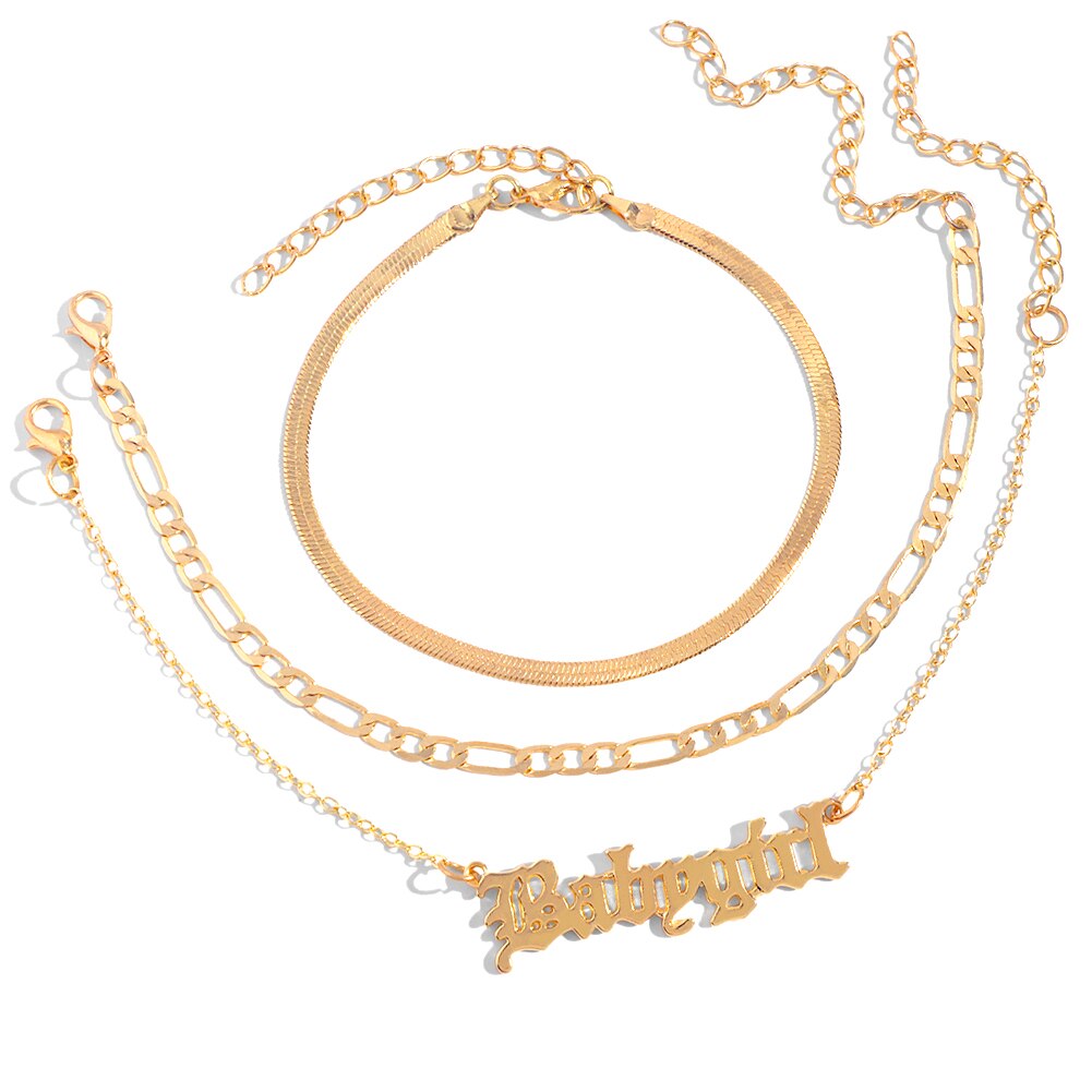 Flatfoosie Hip Hop Crystal Cross Hanger Enkelbanden Voor Vrouwen Golden Metal Link Voet Ketting Strand Sandalen Been Enkelband Sieraden: 016301GD