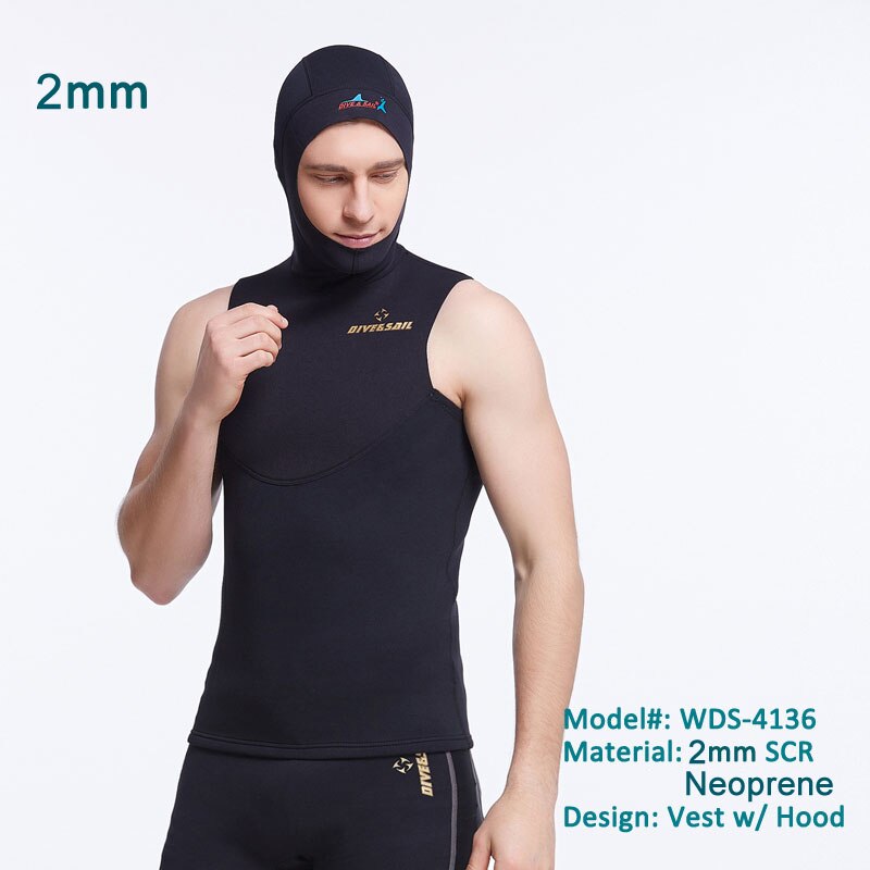 Chaqueta de neopreno de 3mm para hombre, traje de neopreno con cremallera frontal negra