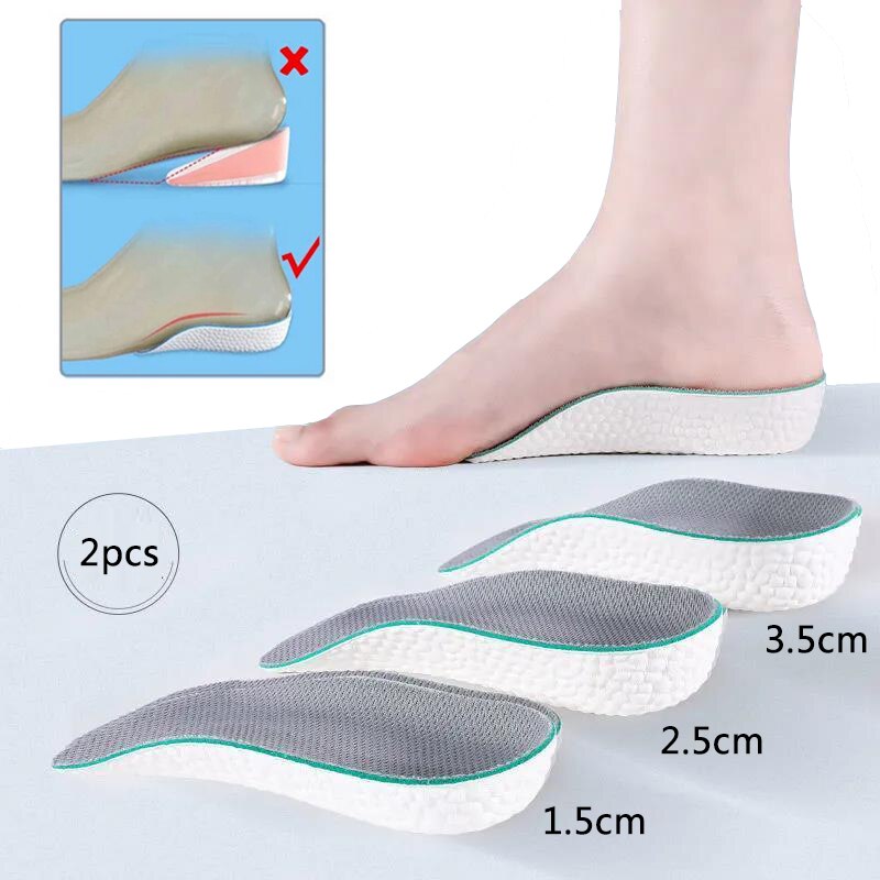 Eva Memory Foam Hoogte Verhoogde Inlegzolen Hiel Pad Onzichtbare Schoen Inserts Verhoog Verhoog Half Binnenzool Voetverzorging Schoenen Kussen