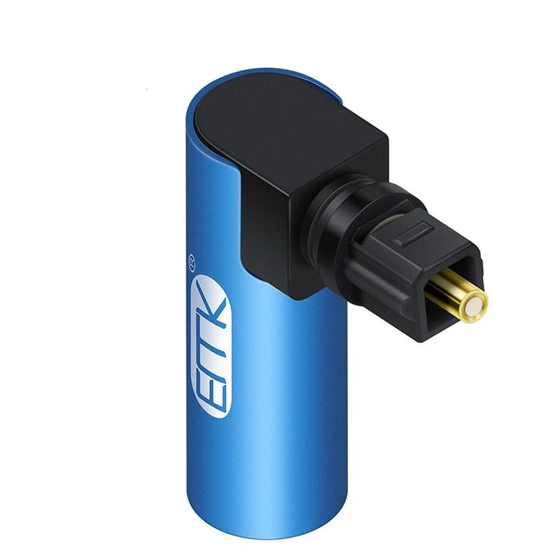Full EMK Right Angle Digital Optical Audio Cable SPDIF Toslink 90 Degree Optical Adapter for Speaker Soundbox TV