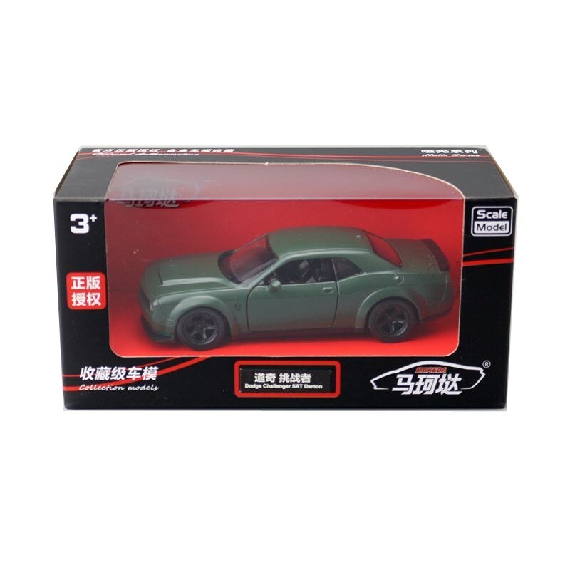 Hohe Simulation Maßstab 1:36 Dodge Challenger Legierung Ziehen Zurück Sammlung Spielzeug Auto Modell Kinder Original Box: Green Box