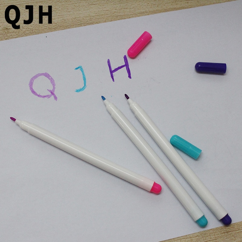 4 pçs marcadores de ponto solúvel ponto cruz água canetas apagáveis ilhó tinta tecido marcação canetas diy bordado ferramentas costura