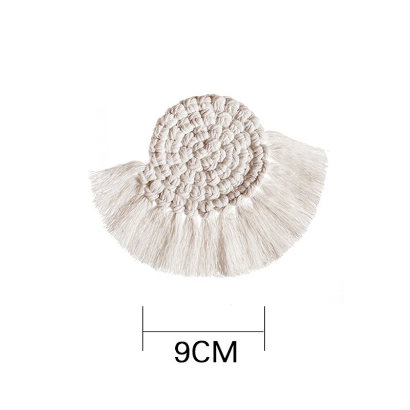 Gevlochten tafelmat, onderzetters, handgeweven wandtapijt, macramé, wanddecoratie, boho-decoratie, huisdecoratie voor kantoor, appartement, bar: G287914