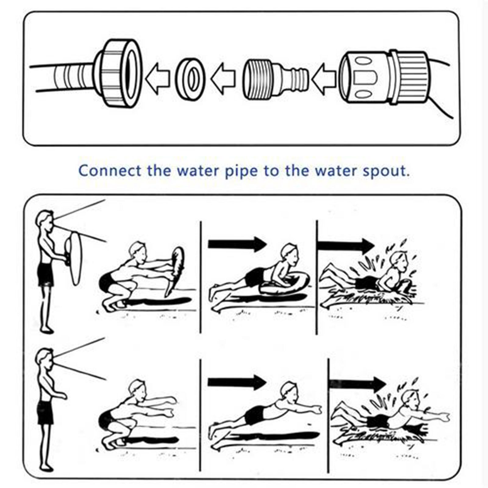 Opblaasbare Gazon Waterglijbaan Dubbele Rijstrook Sprinkler Water Splash Glijbaan Achtertuin Speelgoed Kinderen Zomer Zwembad Pvc Waterglijbaan