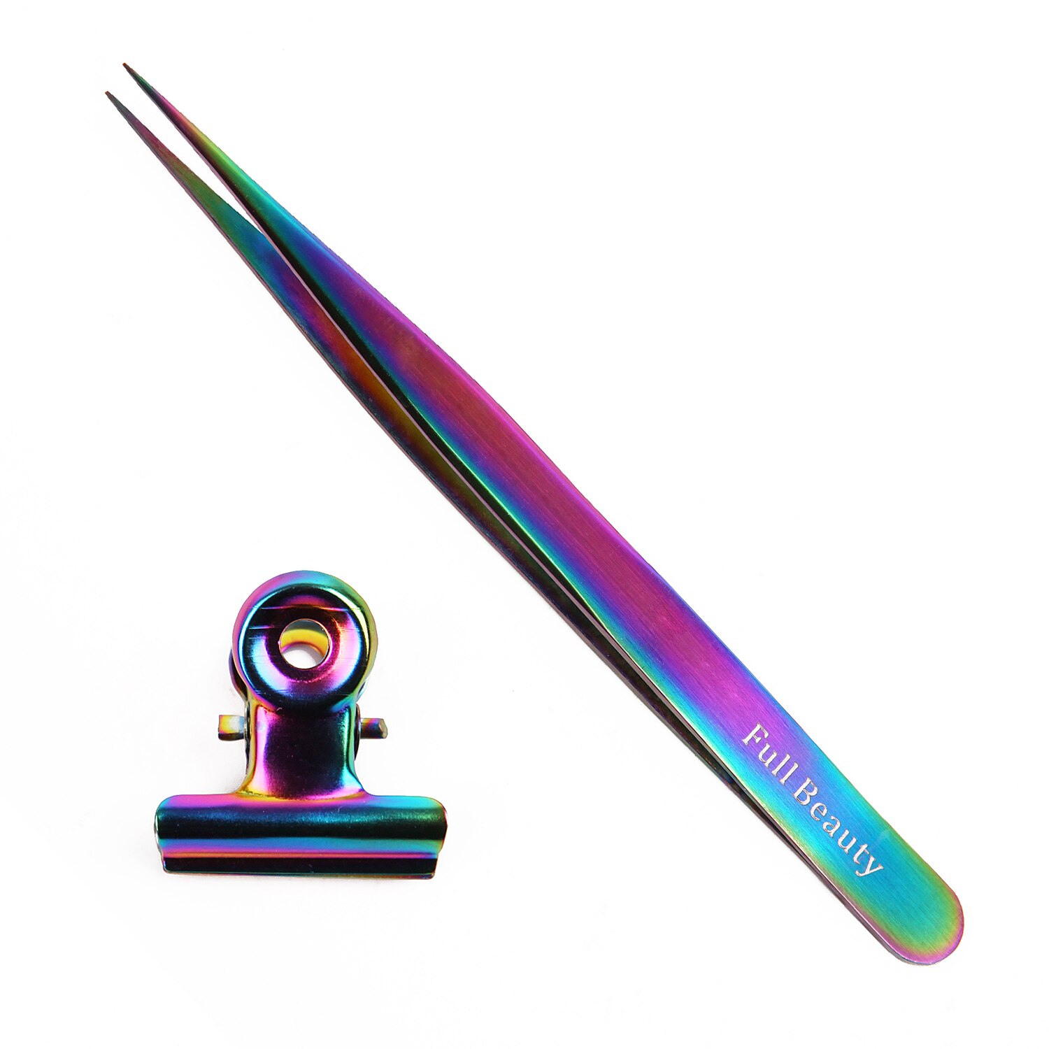 Bright color C curve nail pinching expansion technique stainless steel finger clip manicure tool