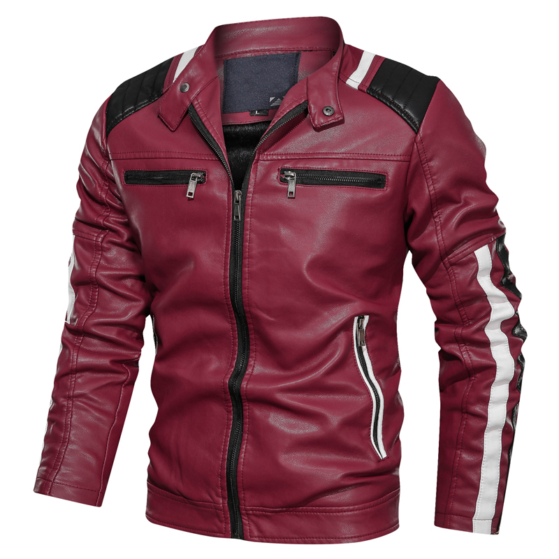 Naranjasabor skinnjacka herr vinter höst pu motorcykel jackor casual slim fit kappor manligt märke kläder  n586