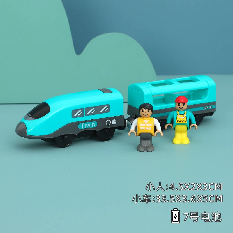 Railway Locomotive Magnetically Connected Electric Small Train Magnetic Rail Toy Compatible With Wooden Track For Kids: 9